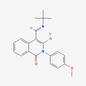 molecular formula C21H22N2O3 B4959723 4-[(tert-butylamino)methylene]-2-(4-methoxyphenyl)-1,3(2H,4H)-isoquinolinedione 