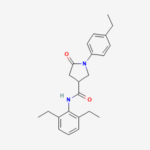 molecular formula C23H28N2O2 B4959729 N-(2,6-diethylphenyl)-1-(4-ethylphenyl)-5-oxo-3-pyrrolidinecarboxamide 
