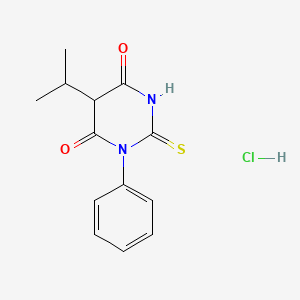 molecular formula C13H15ClN2O2S B4959744 5-isopropyl-1-phenyl-2-thioxodihydro-4,6(1H,5H)-pyrimidinedione hydrochloride 