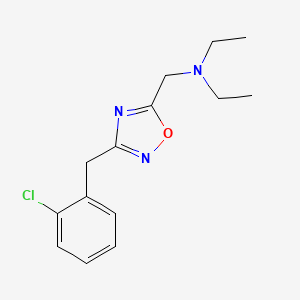 molecular formula C14H18ClN3O B4959816 N-{[3-(2-chlorobenzyl)-1,2,4-oxadiazol-5-yl]methyl}-N-ethylethanamine 
