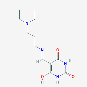 molecular formula C12H20N4O3 B4959833 5-({[3-(diethylamino)propyl]amino}methylene)-2,4,6(1H,3H,5H)-pyrimidinetrione 