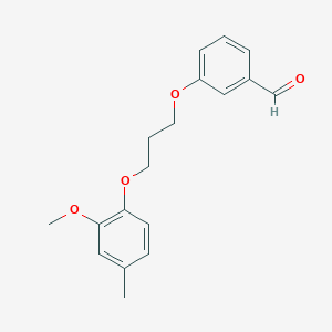 molecular formula C18H20O4 B4959839 3-[3-(2-methoxy-4-methylphenoxy)propoxy]benzaldehyde 