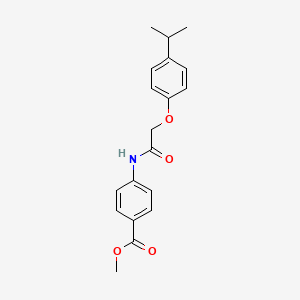 molecular formula C19H21NO4 B4959843 methyl 4-{[(4-isopropylphenoxy)acetyl]amino}benzoate 