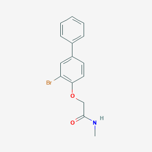 molecular formula C15H14BrNO2 B495987 2-[(3-bromobiphenyl-4-yl)oxy]-N-methylacetamide 
