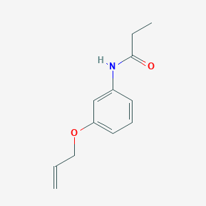 molecular formula C12H15NO2 B495988 N-[3-(allyloxy)phenyl]propanamide 