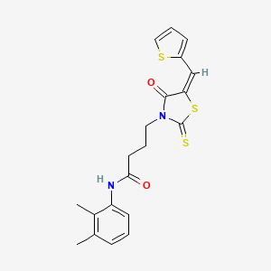 molecular formula C20H20N2O2S3 B4959889 N-(2,3-dimethylphenyl)-4-[4-oxo-5-(2-thienylmethylene)-2-thioxo-1,3-thiazolidin-3-yl]butanamide 