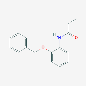 molecular formula C16H17NO2 B495989 N-[2-(benzyloxy)phenyl]propanamide 