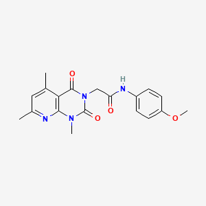 molecular formula C19H20N4O4 B4959898 N-(4-methoxyphenyl)-2-(1,5,7-trimethyl-2,4-dioxo-1,4-dihydropyrido[2,3-d]pyrimidin-3(2H)-yl)acetamide 