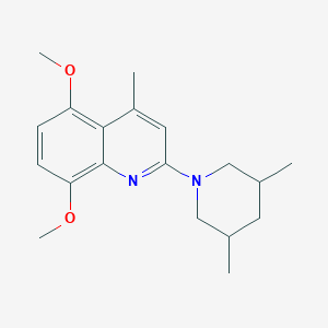 2-(3,5-dimethyl-1-piperidinyl)-5,8-dimethoxy-4-methylquinoline