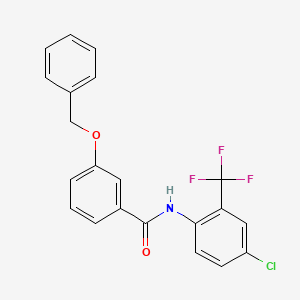 molecular formula C21H15ClF3NO2 B4959925 3-(benzyloxy)-N-[4-chloro-2-(trifluoromethyl)phenyl]benzamide 