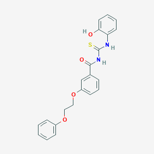 molecular formula C22H20N2O4S B495994 N-[(2-hydroxyphenyl)carbamothioyl]-3-(2-phenoxyethoxy)benzamide 