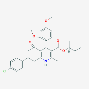 molecular formula C29H32ClNO5 B4959944 sec-butyl 7-(4-chlorophenyl)-4-(2,4-dimethoxyphenyl)-2-methyl-5-oxo-1,4,5,6,7,8-hexahydro-3-quinolinecarboxylate 