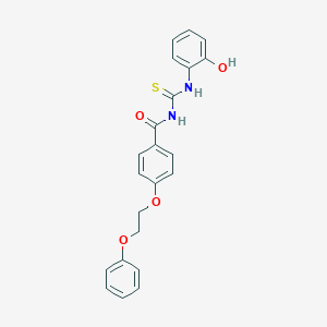 molecular formula C22H20N2O4S B495995 N-[(2-hydroxyphenyl)carbamothioyl]-4-(2-phenoxyethoxy)benzamide 