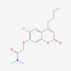 molecular formula C17H20ClNO4 B4959956 2-[(4-butyl-6-chloro-2-oxo-2H-chromen-7-yl)oxy]-N,N-dimethylacetamide 