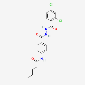 molecular formula C19H19Cl2N3O3 B4959961 N-(4-{[2-(2,4-dichlorobenzoyl)hydrazino]carbonyl}phenyl)pentanamide 