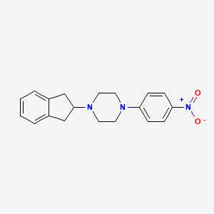 molecular formula C19H21N3O2 B4959980 1-(2,3-dihydro-1H-inden-2-yl)-4-(4-nitrophenyl)piperazine 