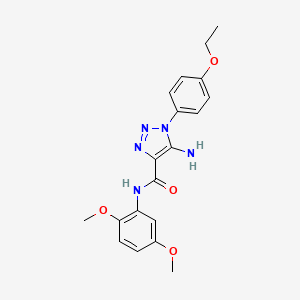 molecular formula C19H21N5O4 B4959981 5-amino-N-(2,5-dimethoxyphenyl)-1-(4-ethoxyphenyl)-1H-1,2,3-triazole-4-carboxamide 