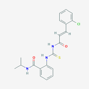 molecular formula C20H20ClN3O2S B495999 2-[({[3-(2-chlorophenyl)acryloyl]amino}carbothioyl)amino]-N-isopropylbenzamide 