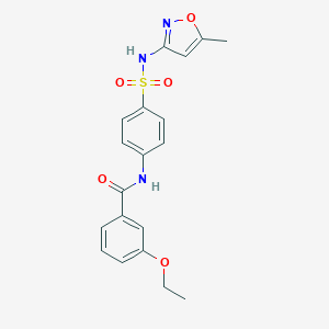 molecular formula C19H19N3O5S B496000 3-Ethoxy-N-[4-(5-methyl-isoxazol-3-ylsulfamoyl)-phenyl]-benzamide 