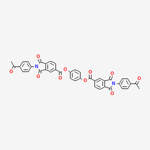 molecular formula C40H24N2O10 B4960009 1,4-phenylene bis[2-(4-acetylphenyl)-1,3-dioxo-5-isoindolinecarboxylate] 