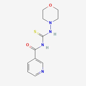 molecular formula C11H14N4O2S B4960027 N-[(4-morpholinylamino)carbonothioyl]nicotinamide 