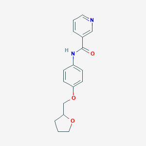 molecular formula C17H18N2O3 B496003 N-[4-(tetrahydro-2-furanylmethoxy)phenyl]nicotinamide 