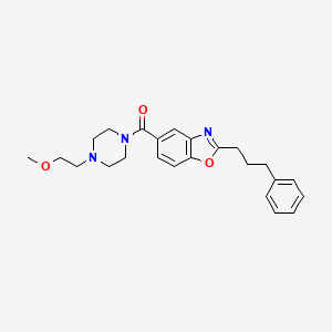 molecular formula C24H29N3O3 B4960034 5-{[4-(2-methoxyethyl)-1-piperazinyl]carbonyl}-2-(3-phenylpropyl)-1,3-benzoxazole 