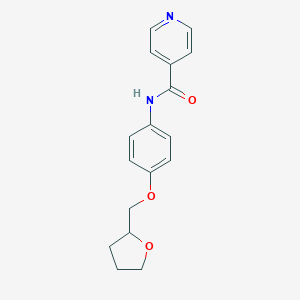 molecular formula C17H18N2O3 B496004 N-[4-(tetrahydro-2-furanylmethoxy)phenyl]isonicotinamide 