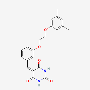 molecular formula C21H20N2O5 B4960048 5-{3-[2-(3,5-dimethylphenoxy)ethoxy]benzylidene}-2,4,6(1H,3H,5H)-pyrimidinetrione 