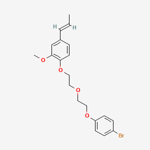 molecular formula C20H23BrO4 B4960058 1-{2-[2-(4-bromophenoxy)ethoxy]ethoxy}-2-methoxy-4-(1-propen-1-yl)benzene 