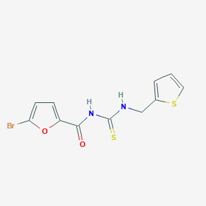 molecular formula C11H9BrN2O2S2 B496007 N-(5-bromo-2-furoyl)-N'-(2-thienylmethyl)thiourea 