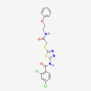 2,4-dichloro-N-[5-({2-oxo-2-[(2-phenoxyethyl)amino]ethyl}thio)-1,3,4-thiadiazol-2-yl]benzamide
