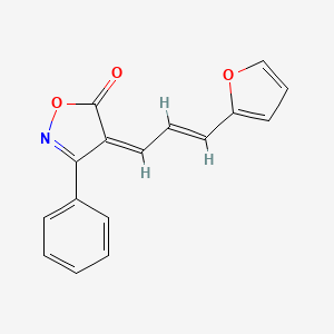 molecular formula C16H11NO3 B4960082 4-[3-(2-furyl)-2-propen-1-ylidene]-3-phenyl-5(4H)-isoxazolone 