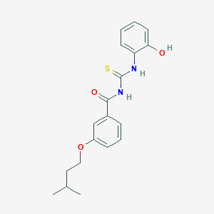 molecular formula C19H22N2O3S B496009 N-[(2-hydroxyphenyl)carbamothioyl]-3-(3-methylbutoxy)benzamide 
