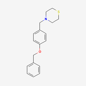 molecular formula C18H21NOS B4960093 4-[4-(benzyloxy)benzyl]thiomorpholine 