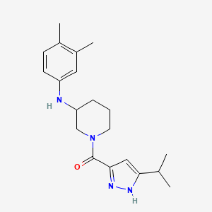 molecular formula C20H28N4O B4960096 N-(3,4-dimethylphenyl)-1-[(3-isopropyl-1H-pyrazol-5-yl)carbonyl]-3-piperidinamine 