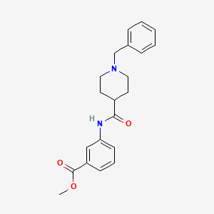 molecular formula C21H24N2O3 B4960108 methyl 3-{[(1-benzyl-4-piperidinyl)carbonyl]amino}benzoate 