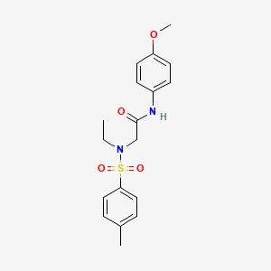 molecular formula C18H22N2O4S B4960124 N~2~-ethyl-N~1~-(4-methoxyphenyl)-N~2~-[(4-methylphenyl)sulfonyl]glycinamide 