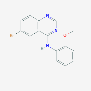 molecular formula C16H14BrN3O B4960129 6-bromo-N-(2-methoxy-5-methylphenyl)-4-quinazolinamine 
