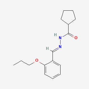 molecular formula C16H22N2O2 B4960154 N'-(2-propoxybenzylidene)cyclopentanecarbohydrazide 