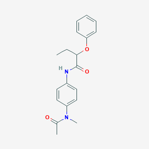 molecular formula C19H22N2O3 B496016 N-{4-[acetyl(methyl)amino]phenyl}-2-phenoxybutanamide 