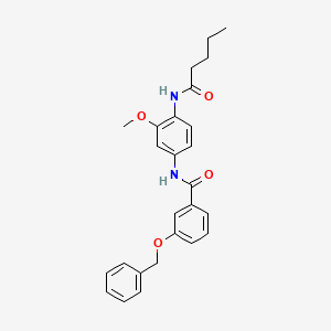 molecular formula C26H28N2O4 B4960162 3-(benzyloxy)-N-[3-methoxy-4-(pentanoylamino)phenyl]benzamide 