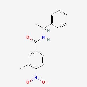 molecular formula C16H16N2O3 B4960173 3-methyl-4-nitro-N-(1-phenylethyl)benzamide 