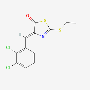molecular formula C12H9Cl2NOS2 B4960178 4-(2,3-dichlorobenzylidene)-2-(ethylthio)-1,3-thiazol-5(4H)-one 