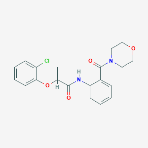 molecular formula C20H21ClN2O4 B496018 2-(2-chlorophenoxy)-N-[2-(4-morpholinylcarbonyl)phenyl]propanamide 