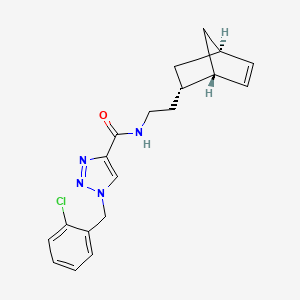 molecular formula C19H21ClN4O B4960196 N-{2-[(1S*,2S*,4S*)-bicyclo[2.2.1]hept-5-en-2-yl]ethyl}-1-(2-chlorobenzyl)-1H-1,2,3-triazole-4-carboxamide 