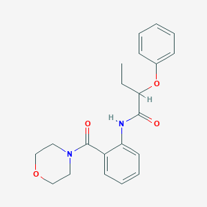 molecular formula C21H24N2O4 B496022 N-[2-(4-morpholinylcarbonyl)phenyl]-2-phenoxybutanamide 