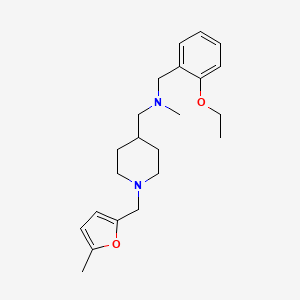 molecular formula C22H32N2O2 B4960225 (2-ethoxybenzyl)methyl({1-[(5-methyl-2-furyl)methyl]-4-piperidinyl}methyl)amine 