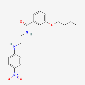 molecular formula C19H23N3O4 B4960237 3-butoxy-N-{2-[(4-nitrophenyl)amino]ethyl}benzamide 