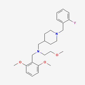 molecular formula C25H35FN2O3 B4960258 (2,6-dimethoxybenzyl){[1-(2-fluorobenzyl)-4-piperidinyl]methyl}(2-methoxyethyl)amine 